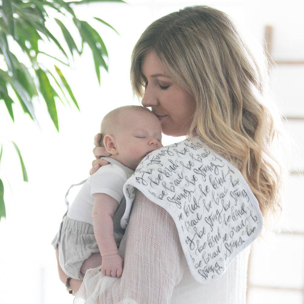 Just Be + Leaves Muslin Burp Cloths Burp Cloths Bebe au Lait