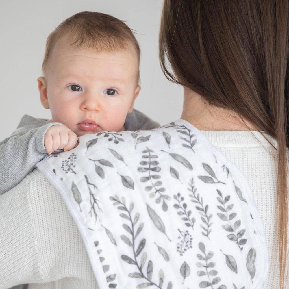 Just Be + Leaves Muslin Burp Cloths Burp Cloths Bebe au Lait