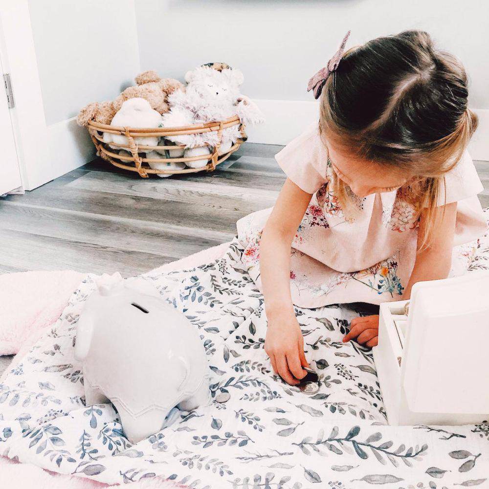 Just Be + Leaves Premium Cotton Snuggle Blanket Snuggle Blanket Bebe au Lait