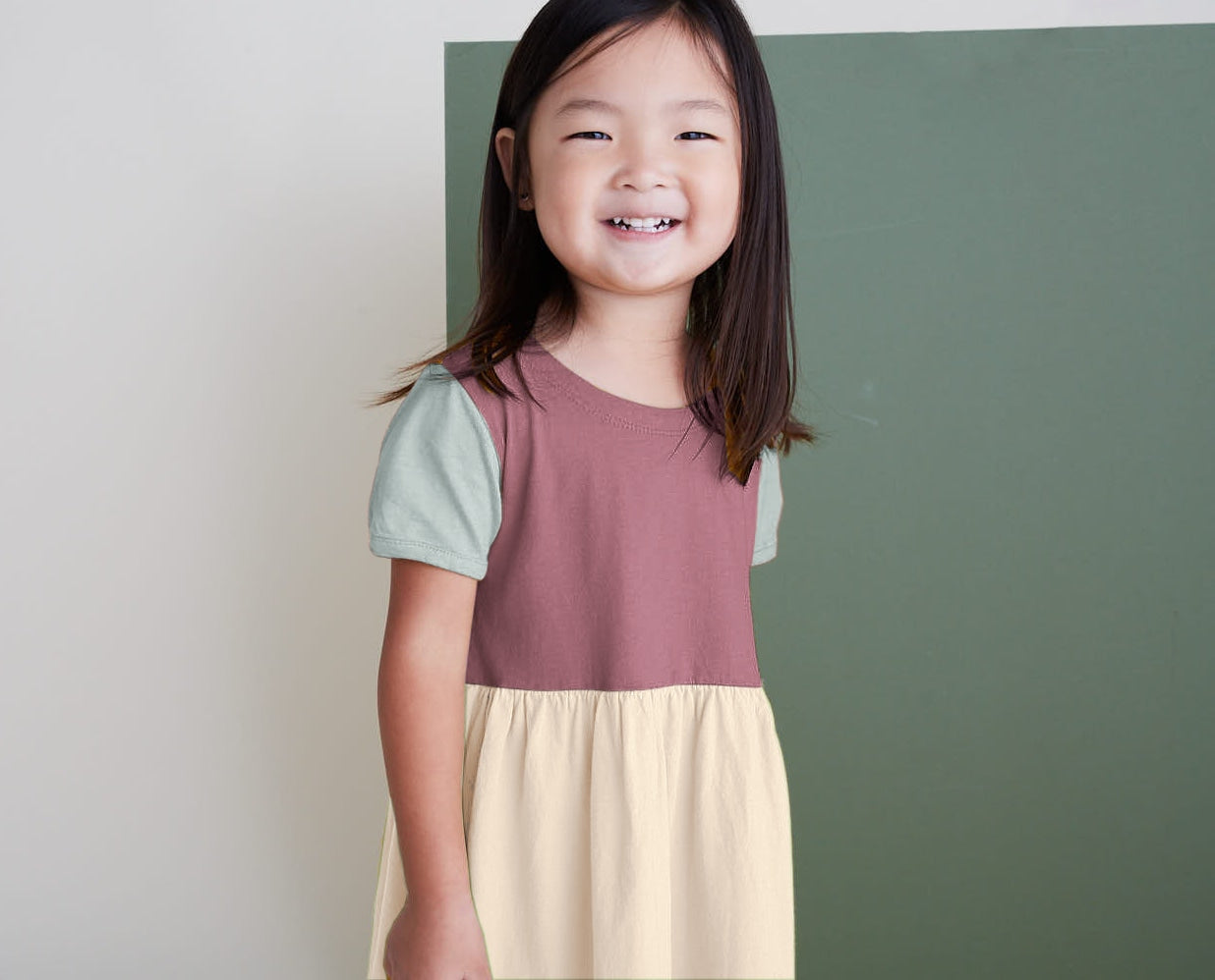 Organic Cotton Color Block Dress - Calb