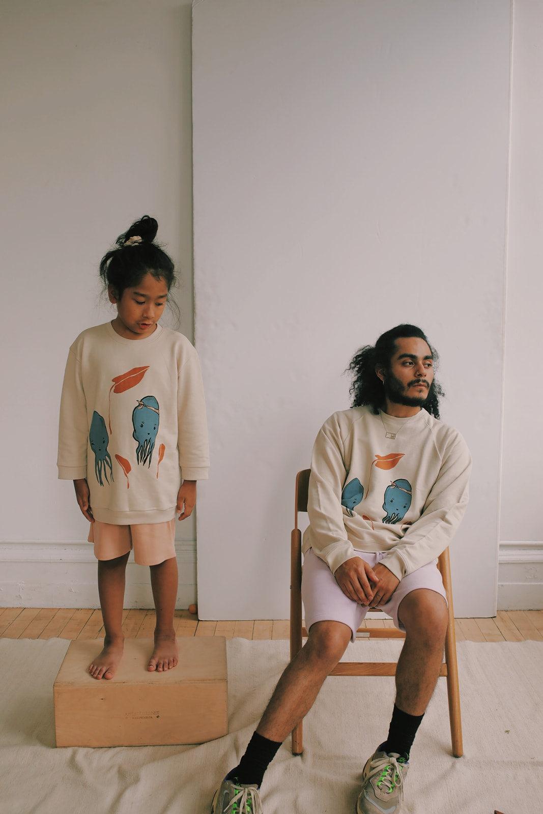 Adult Organic Pima Cotton Sweatshirt - Squid