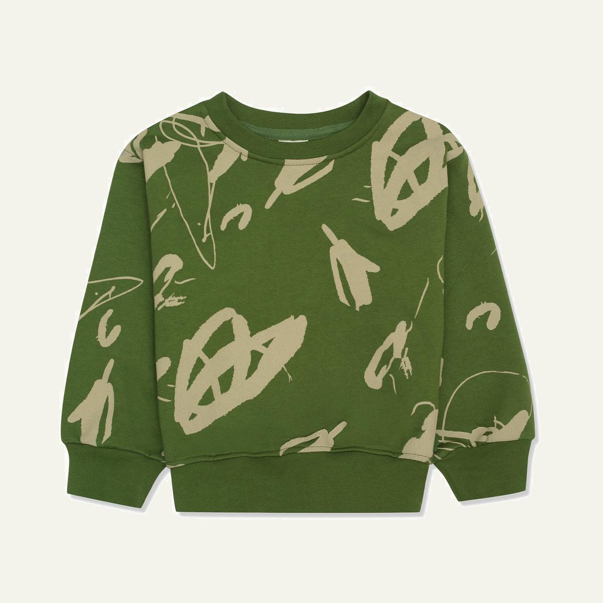 Nature's Canvas Kid Sweatshirt - Jungle Green/multi