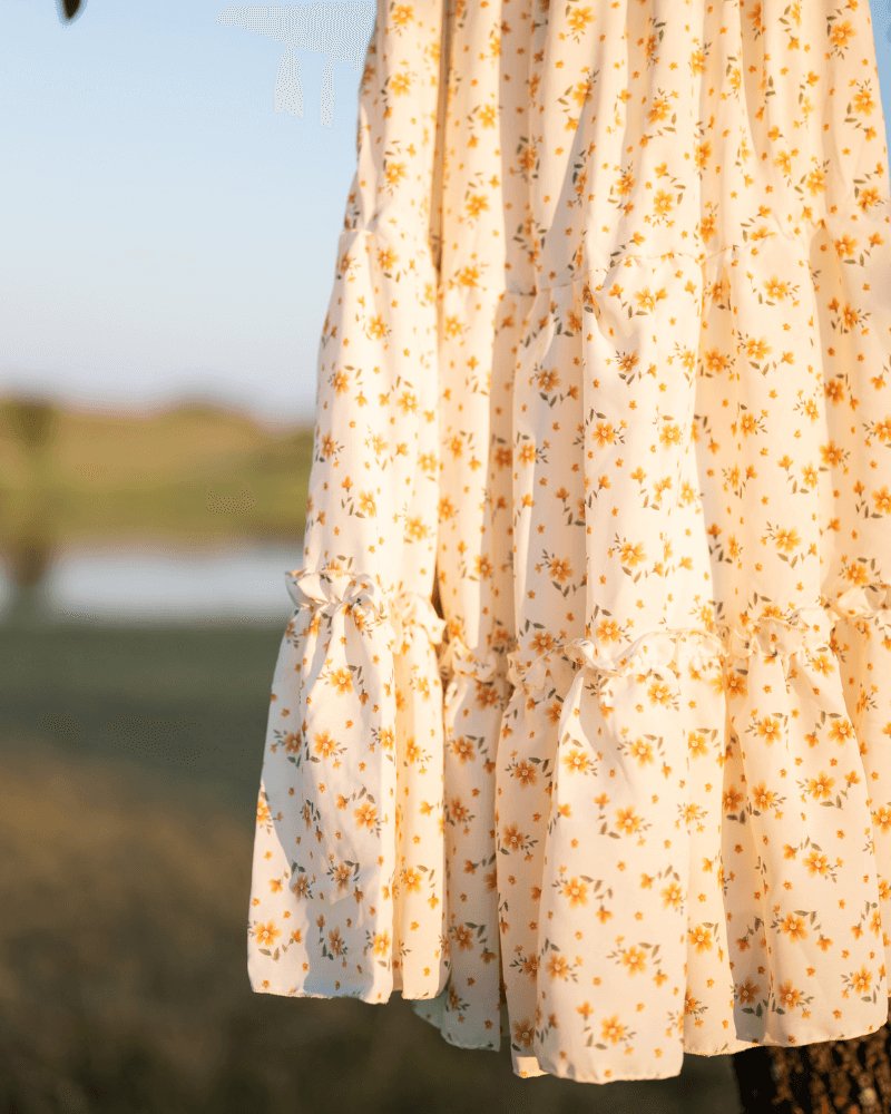 Katherine Dress - Yellow Floral