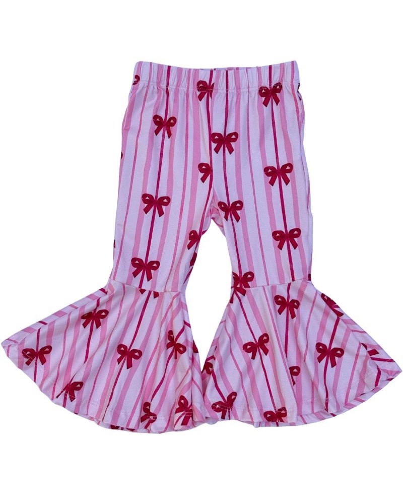 Keely Exaggerated Bell Bottoms - Sweetheart Bows