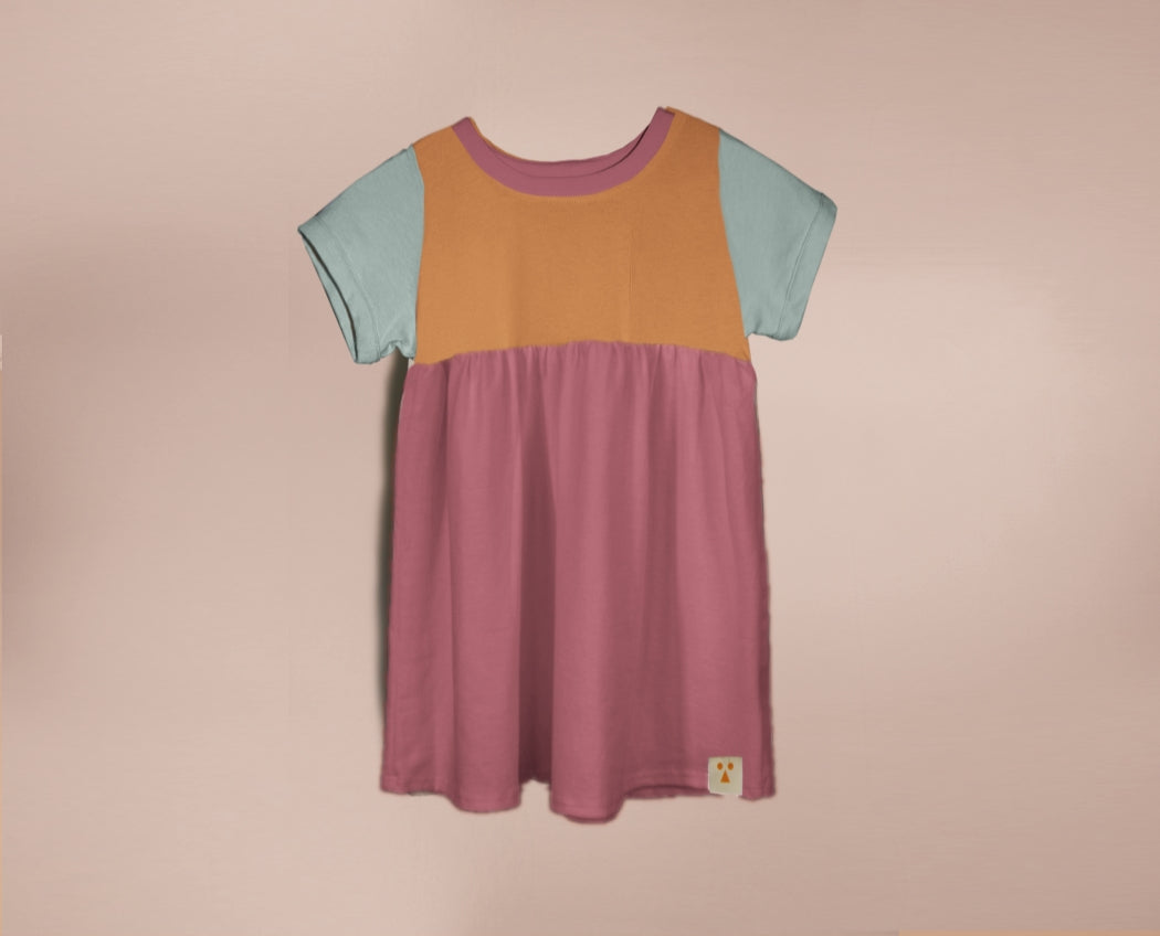 Organic Cotton Color Block Dress - Ellie