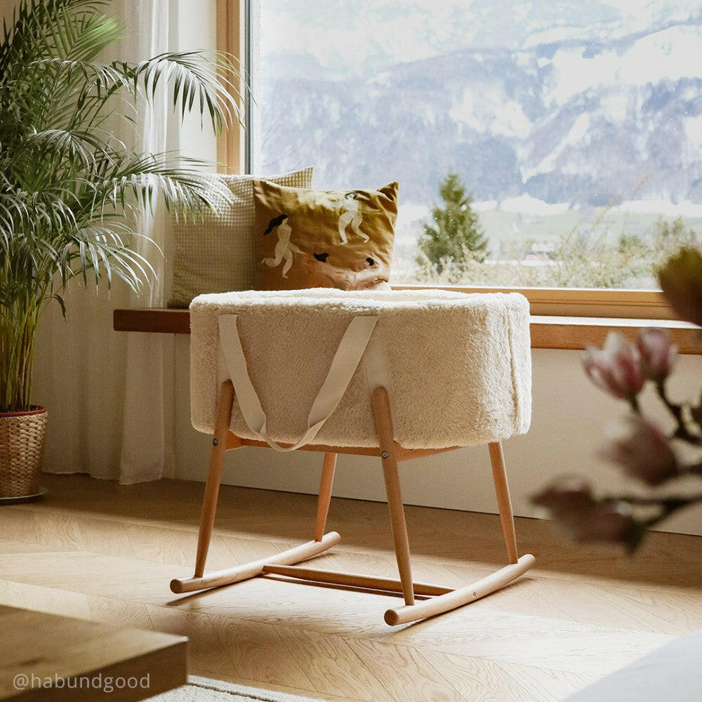 KUKO Moses Basket - Fur Baby Bed Charlie Crane