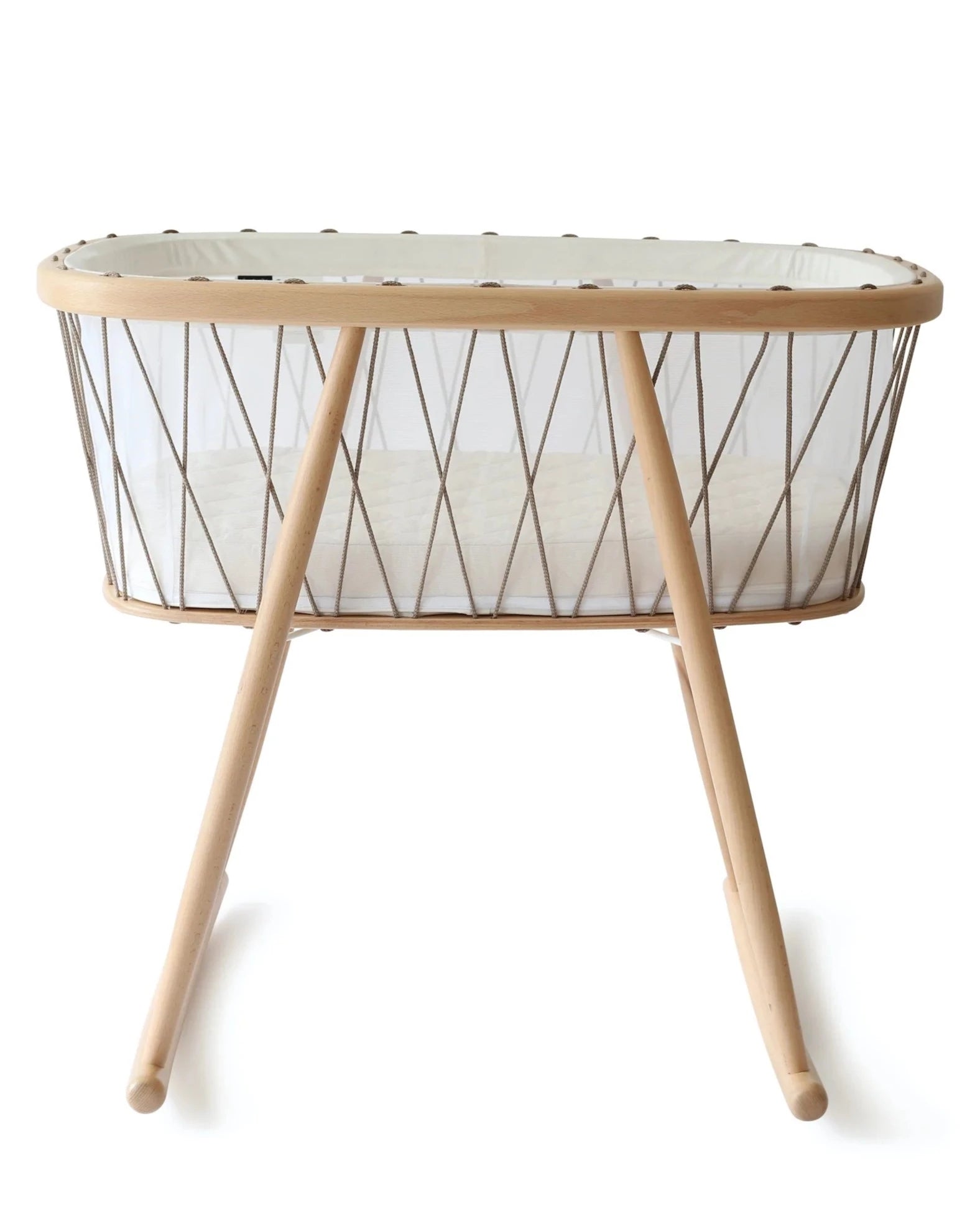 KUMI Bassinet Mesh Cocoon Bassinet Charlie Crane Hazelnut