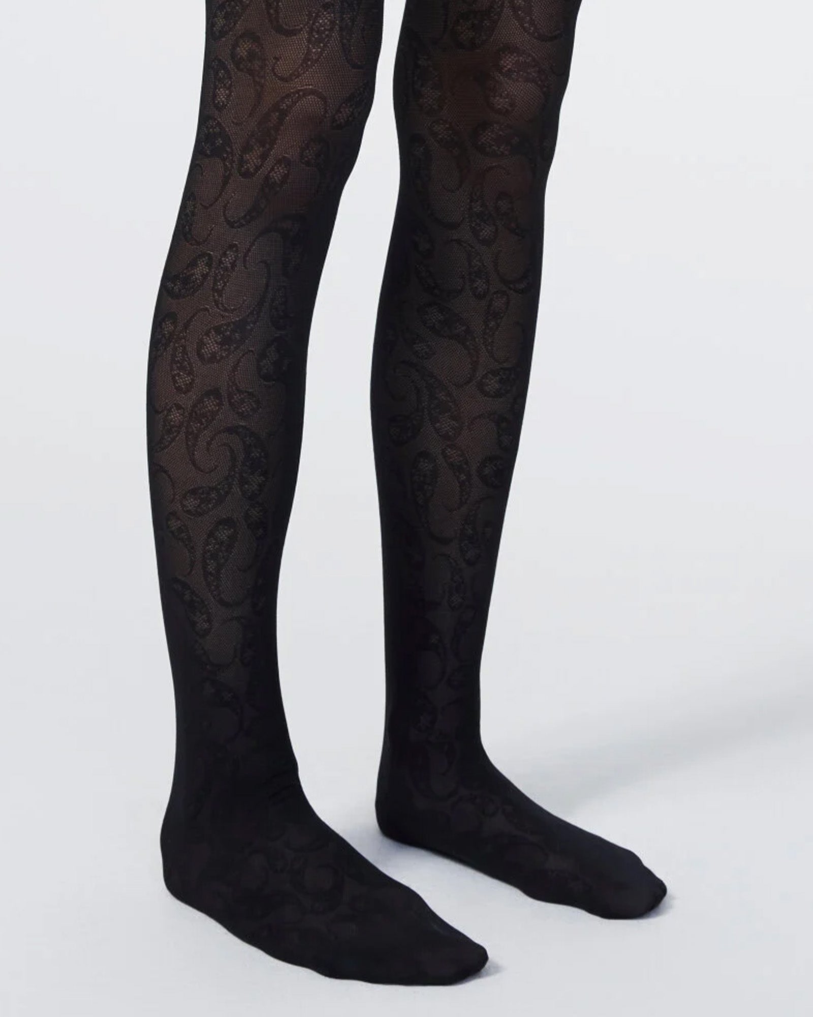 Rodebjer Colab Paisley Tights - Black
