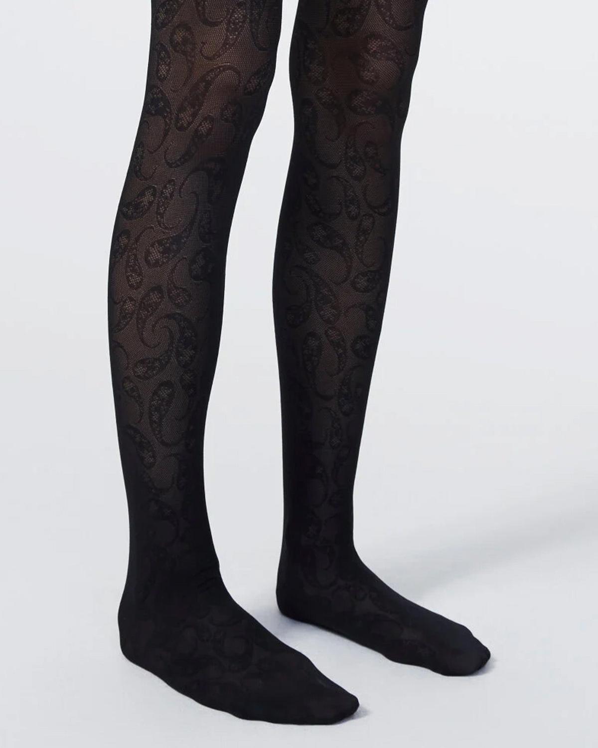 Rodebjer Colab Paisley Tights - Black