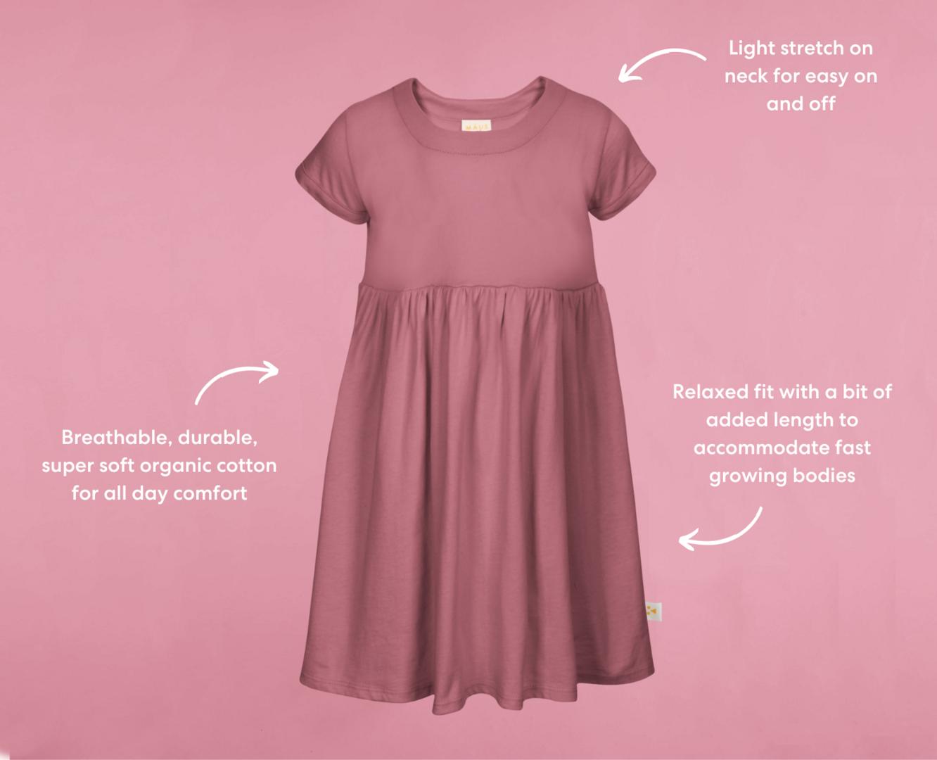 Organic Cotton Dress - Orchid