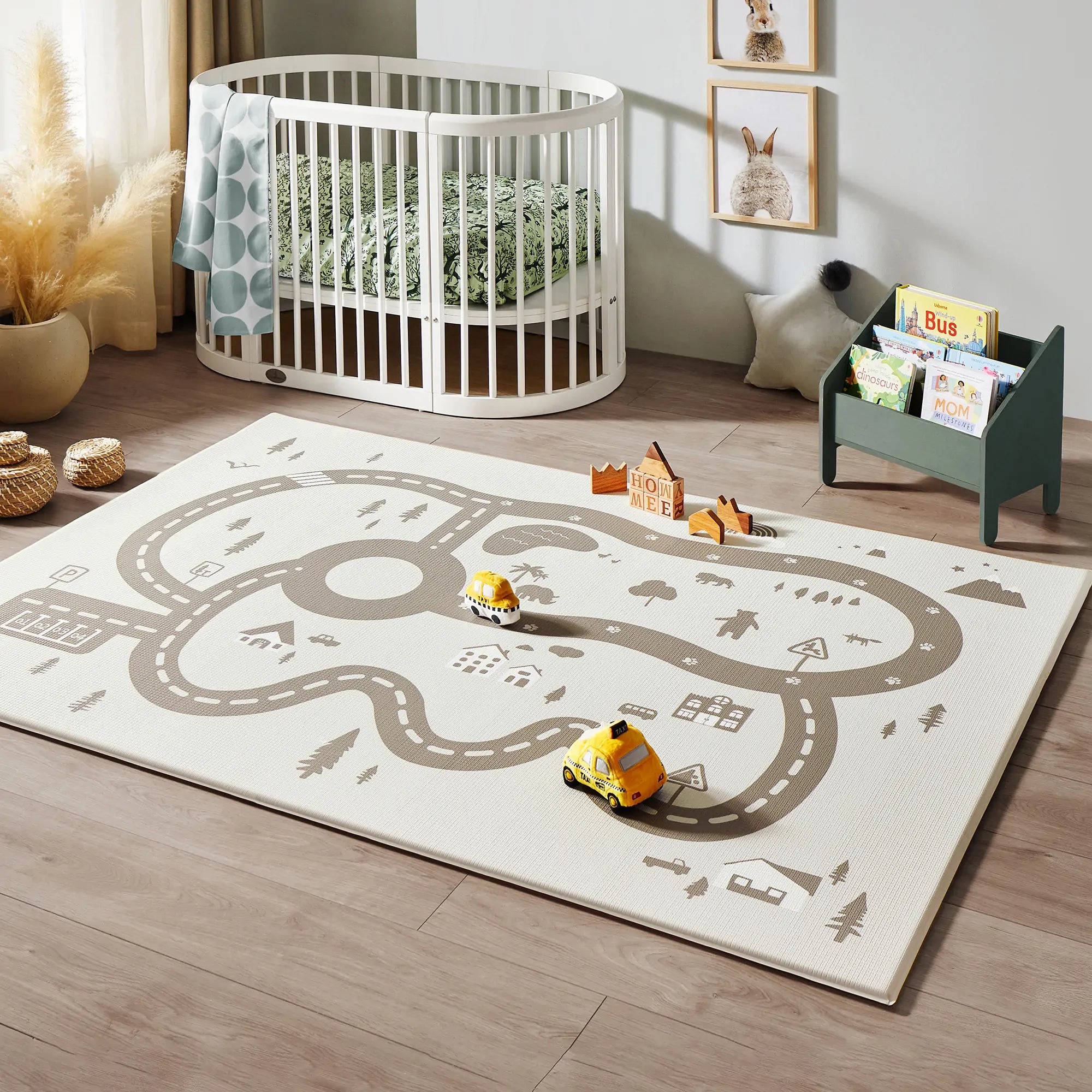 Tiny Land® Double-Sided Baby Playmat Urban Zoo Adventure