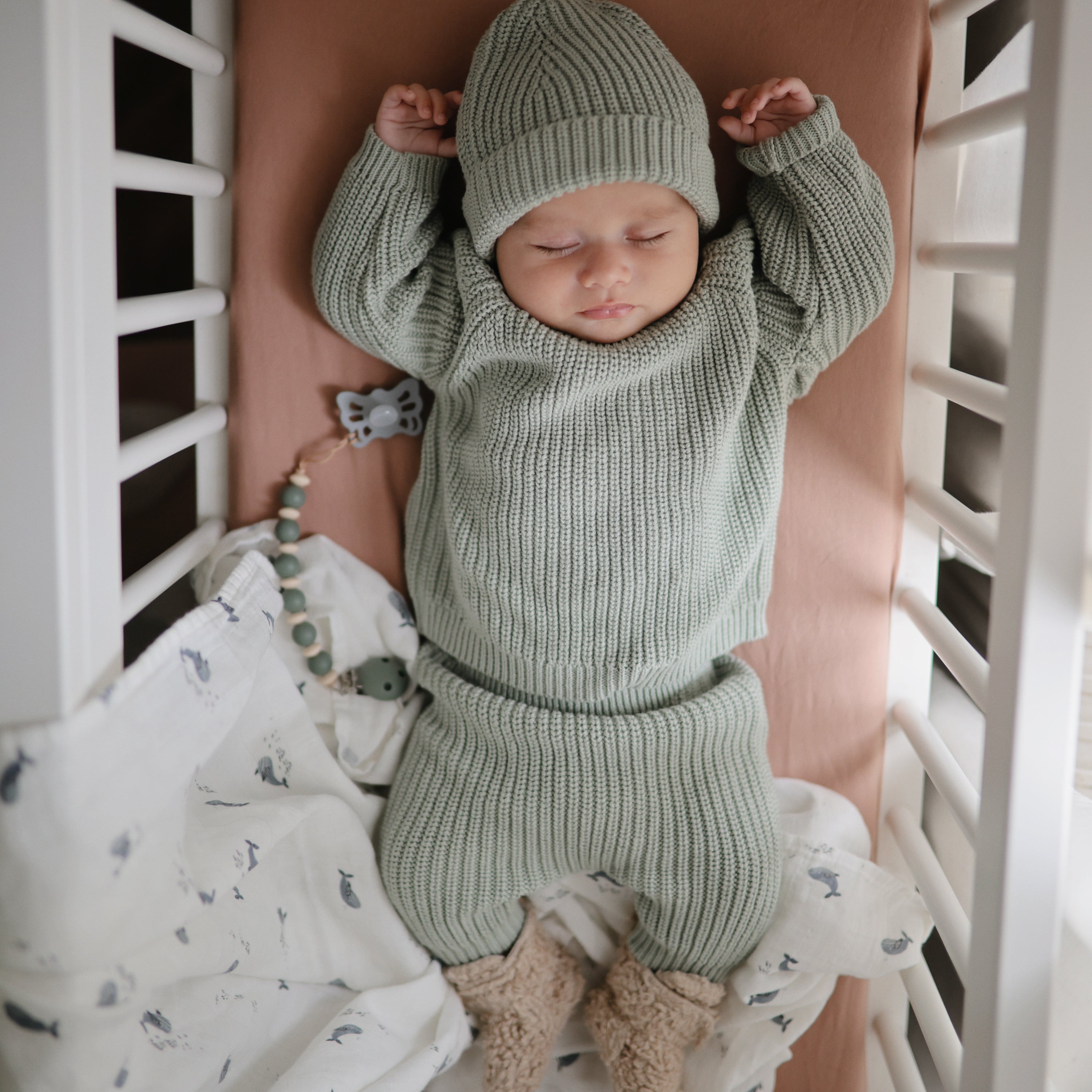 Organic Cotton Muslin Swaddle Blanket Swaddle Mushie