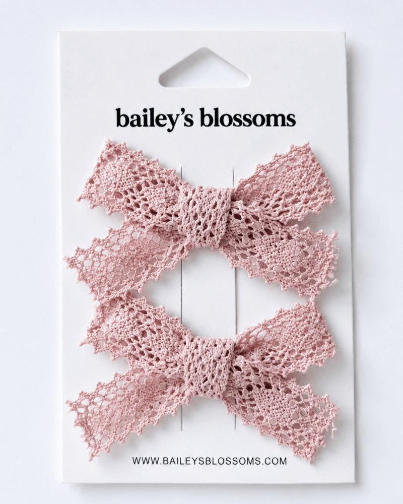 Lace Piggie Sets - Dusty Pink