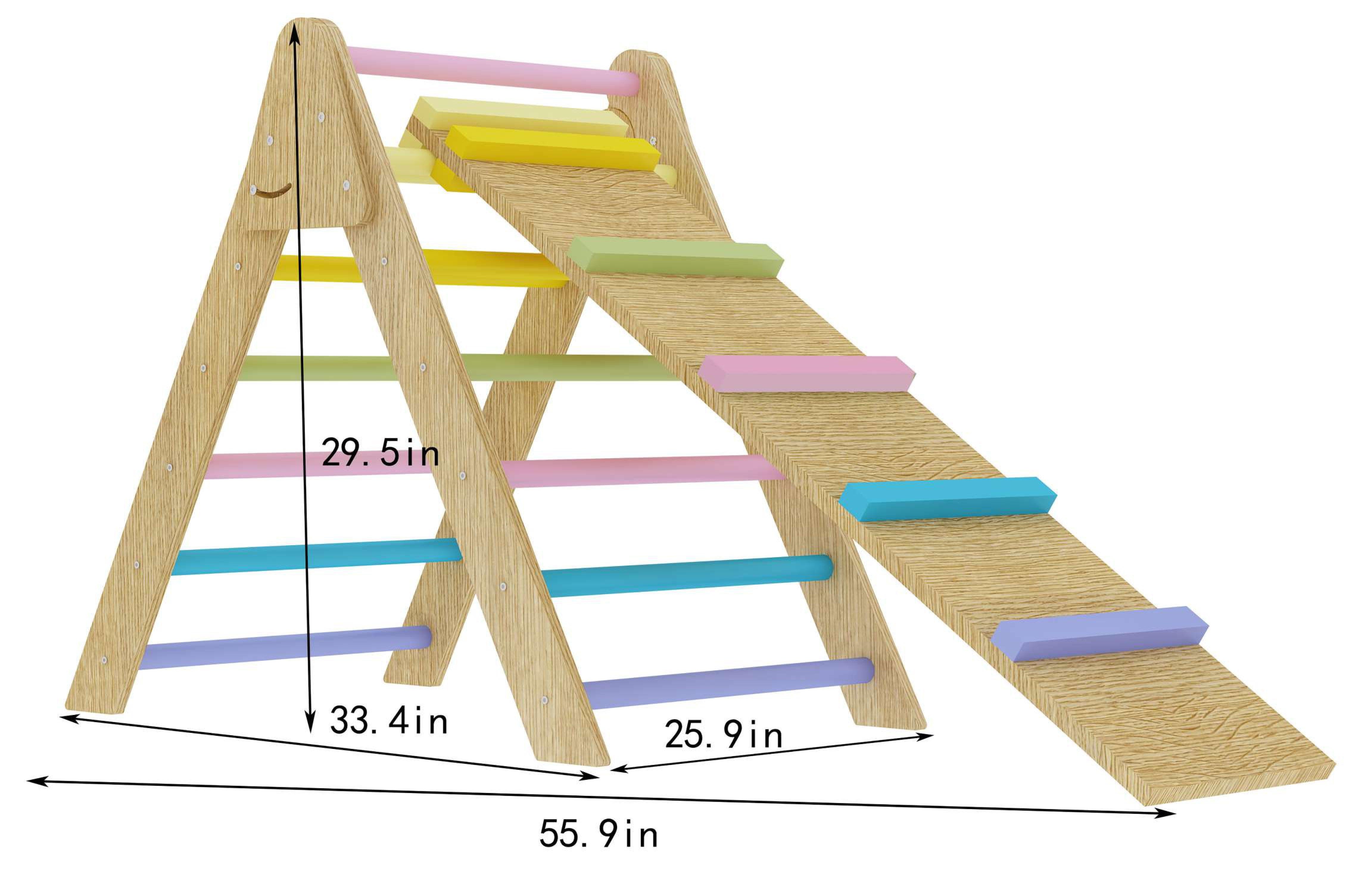 Olive- Pikler Triangle Ladder and Climber Slide - Multiple Sizes Indoor Avenlur.com