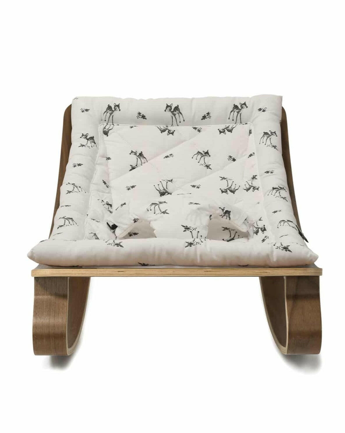 LEVO Walnut Wood Baby Rocker Nursery Furniture Charlie Crane