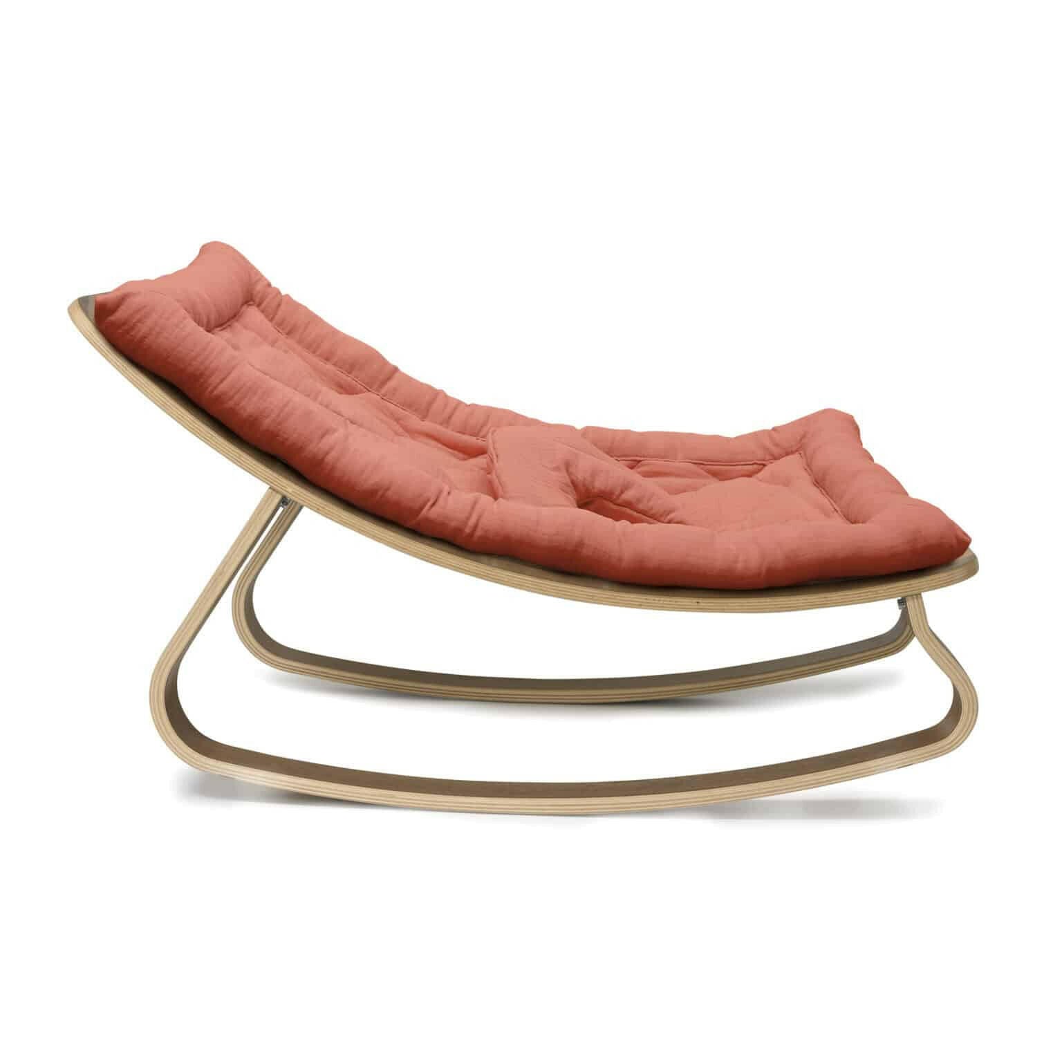 LEVO Walnut Wood Baby Rocker Nursery Furniture Charlie Crane