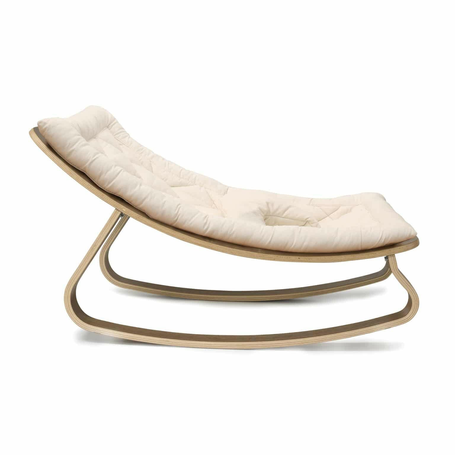 LEVO Walnut Wood Baby Rocker Nursery Furniture Charlie Crane