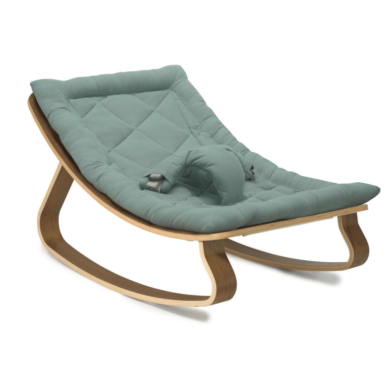 LEVO Walnut Wood Baby Rocker Nursery Furniture Charlie Crane