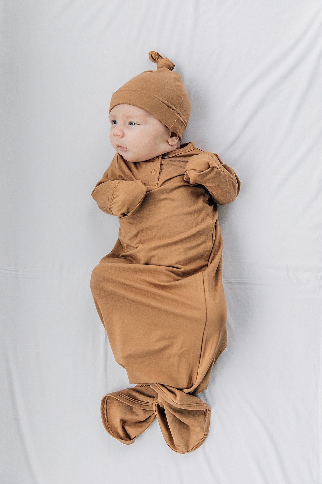 Mustard Bamboo Knot Gown Mebie Baby