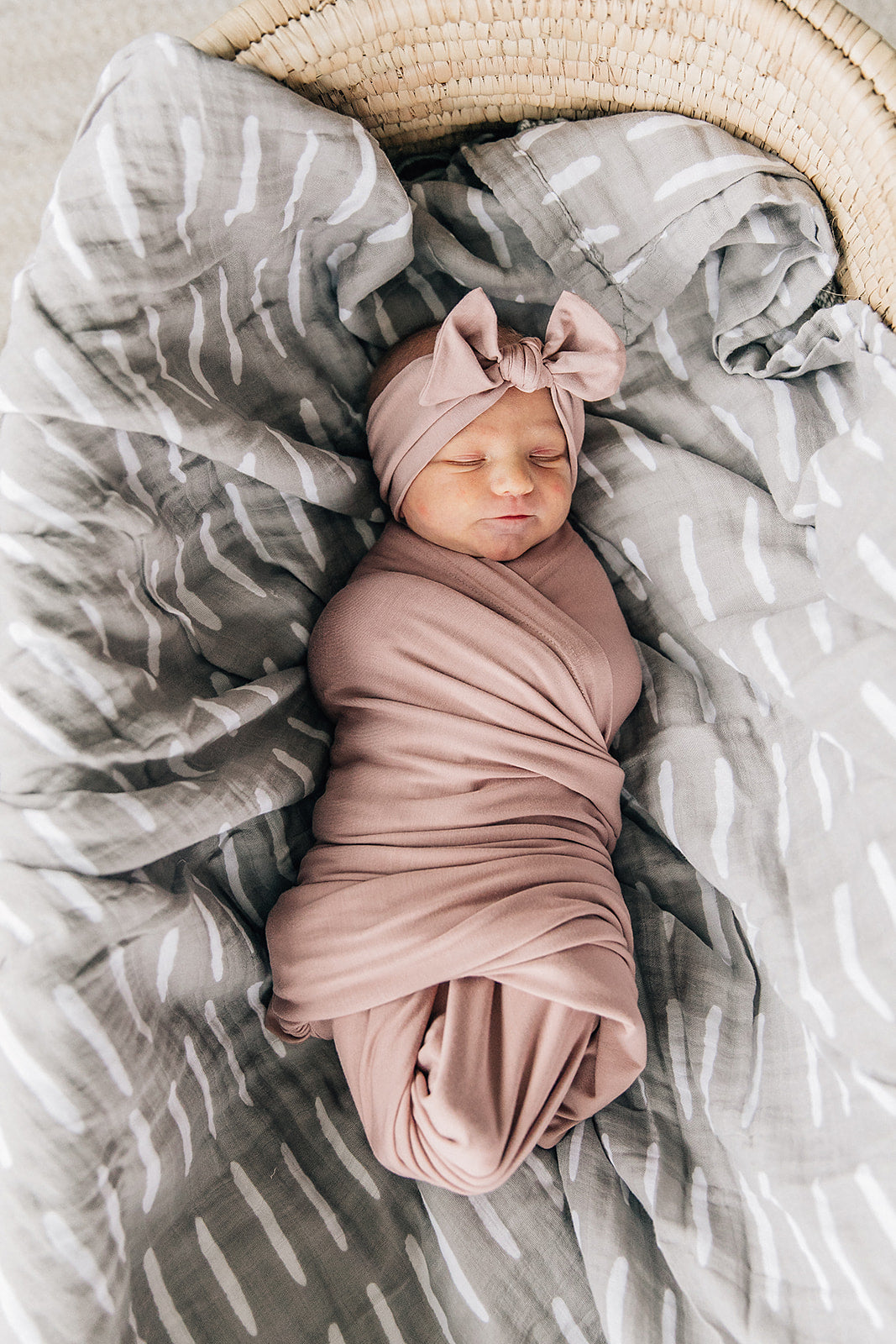 Dusty Rose Bamboo Head Wrap Set Mebie Baby