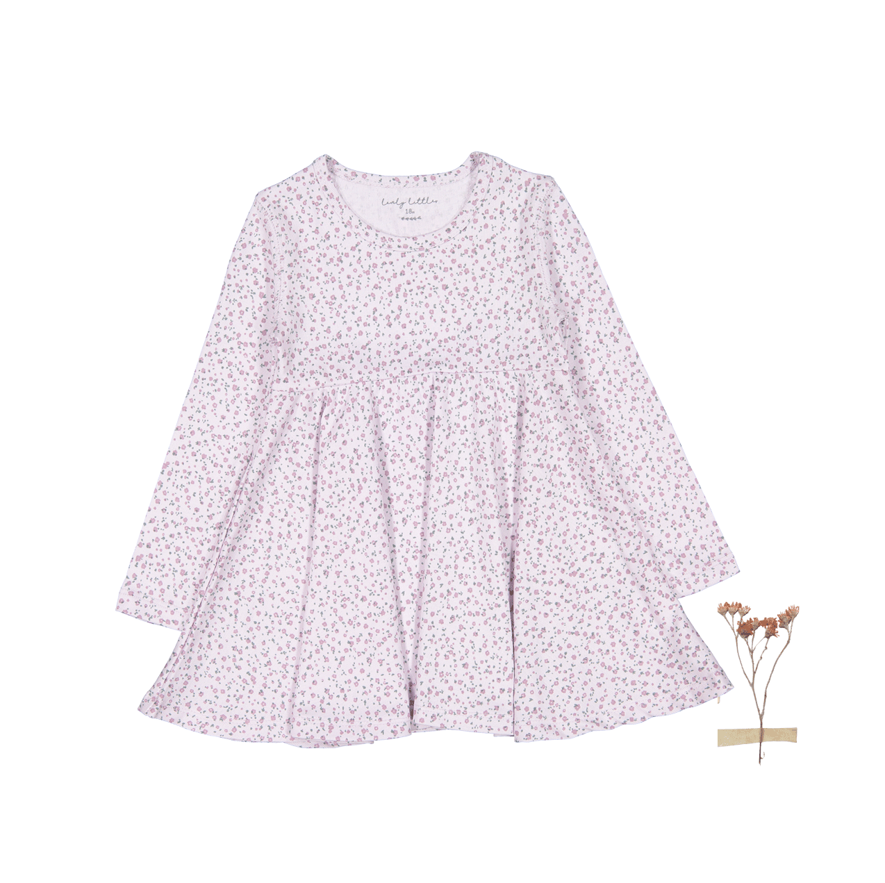 The Printed Long Sleeve Dress - Lilac Bud Long Sleeve Dress Lovely Littles