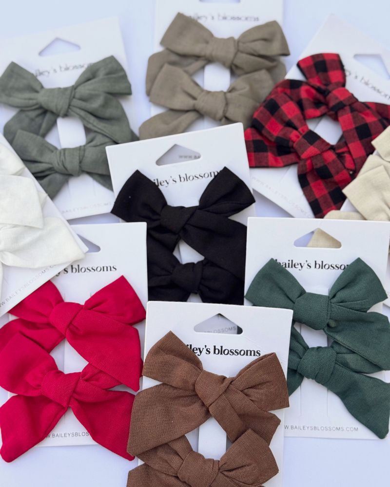 Linen Cotton Piggie Sets - Chestnut