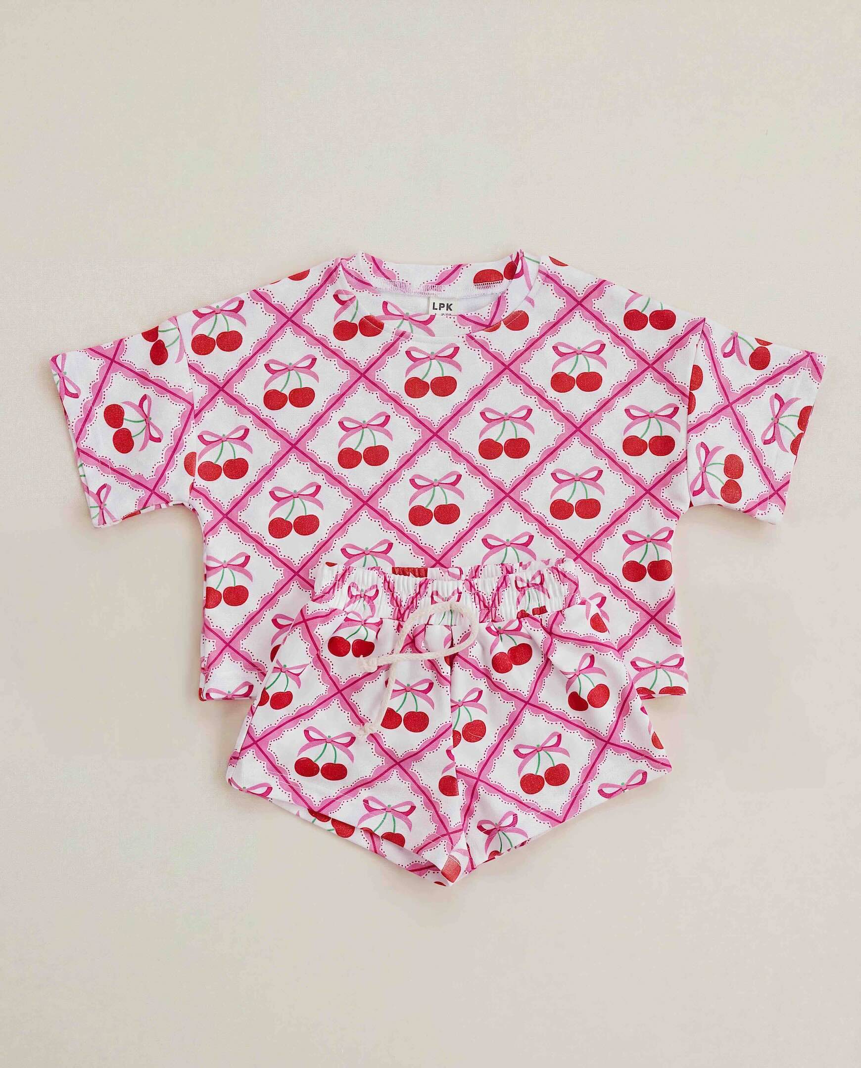 Shorts Set | Cherry Bow