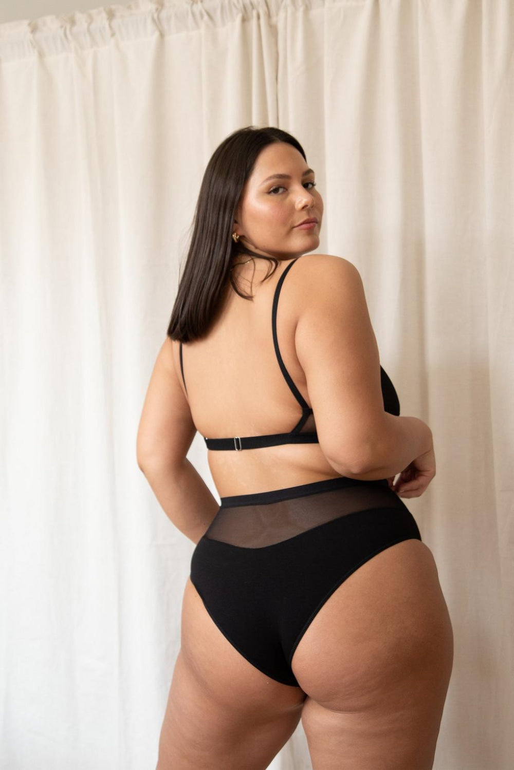 Logan High Cut Bikini - Black - FINAL SALE