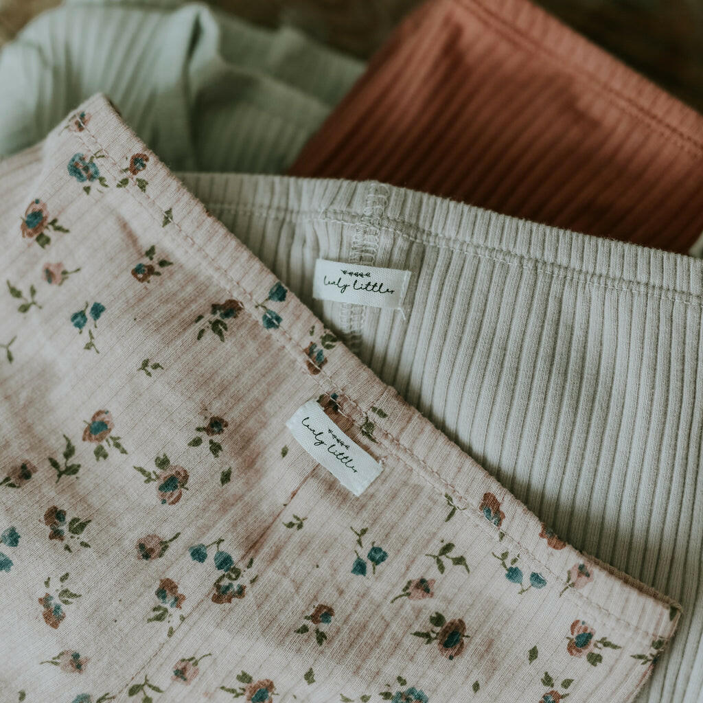 The Printed Long Sleeve Tee - Floral Sand Long Sleeve Tee Lovely Littles