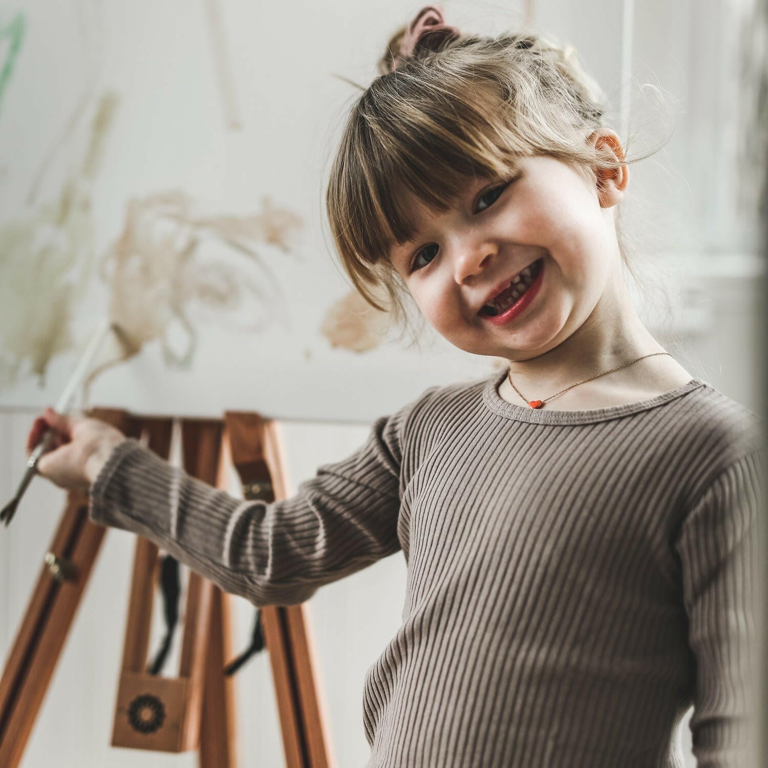 The Long Sleeve Tee - Taupe Long Sleeve Tee Lovely Littles