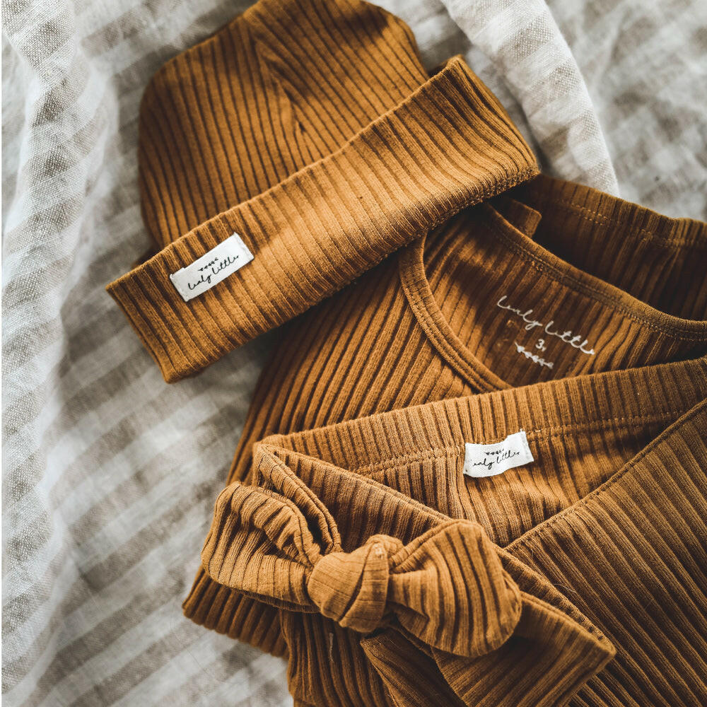 The Long Sleeve Onesie - Cider Long Sleeve Onesie Lovely Littles