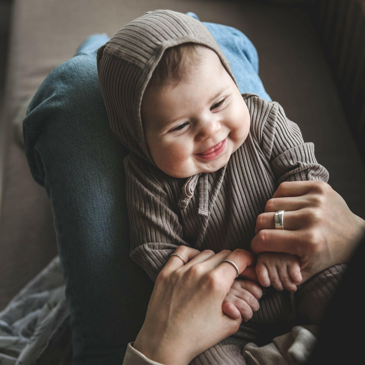 The Bonnet - Taupe Bonnet Lovely Littles