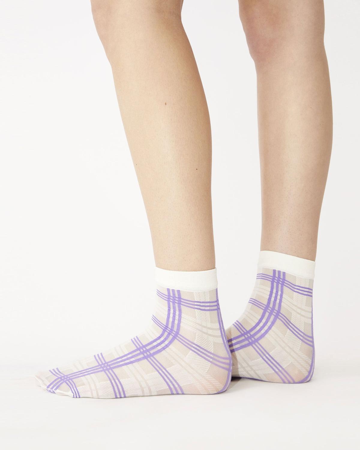 Rodebjer Colab Check Socks - Pearl