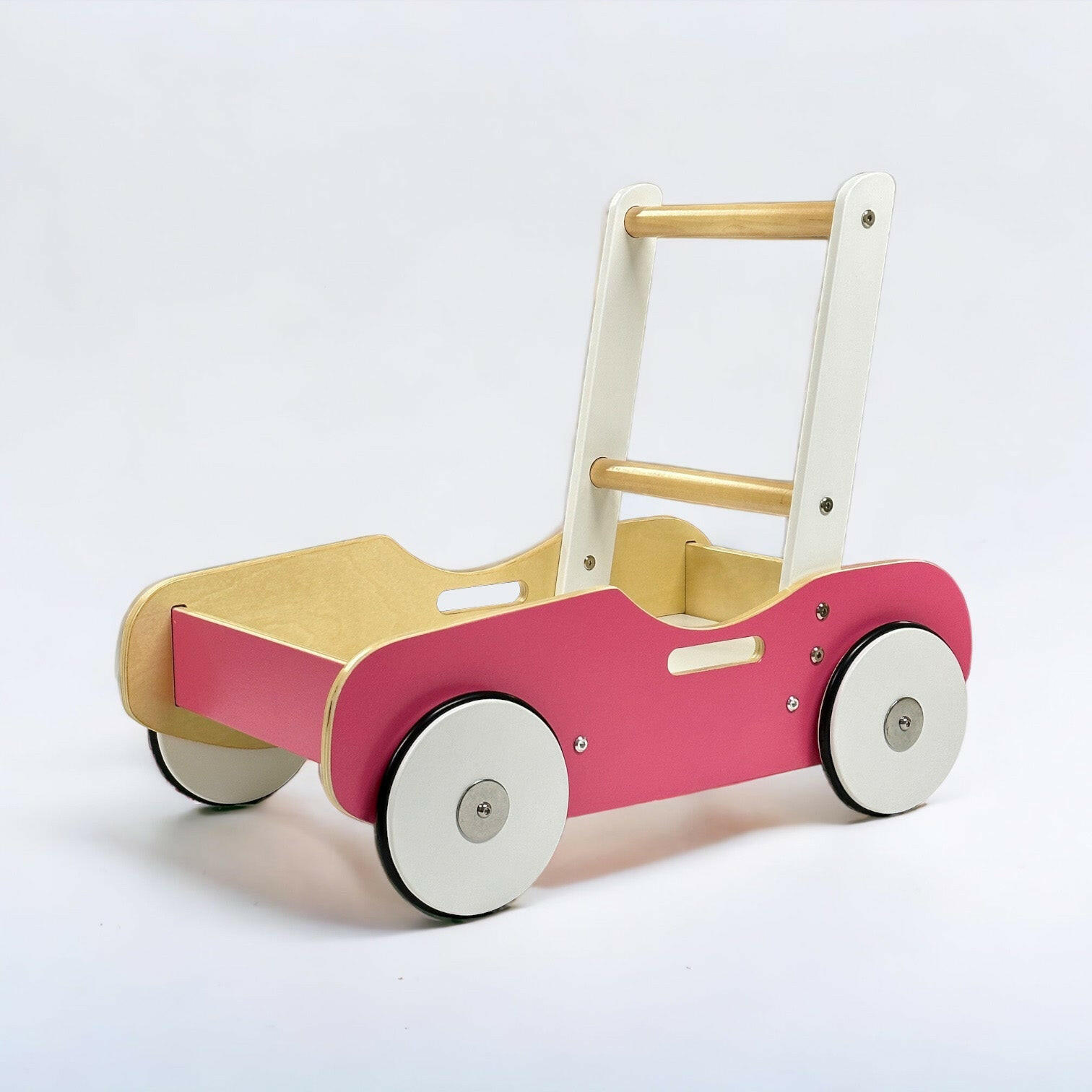 Luma Buggy: Malibu Pink Handcrafted Wooden Push Cart Push Walker Luma Goods Co.