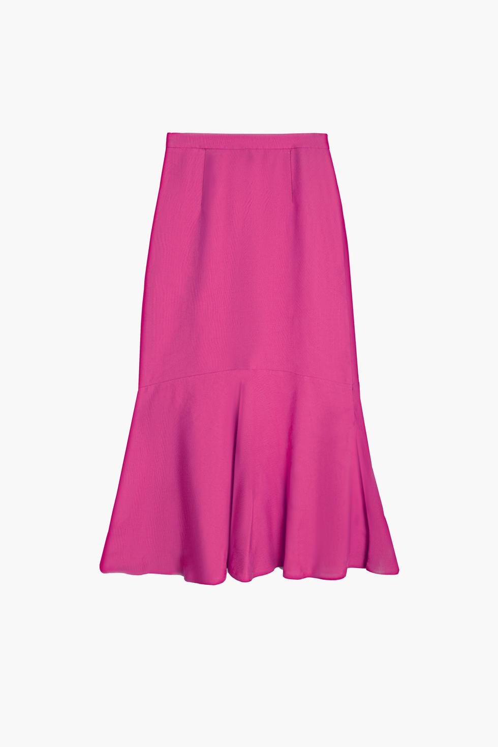 Tencel Flared Skirt - Bougainvillea