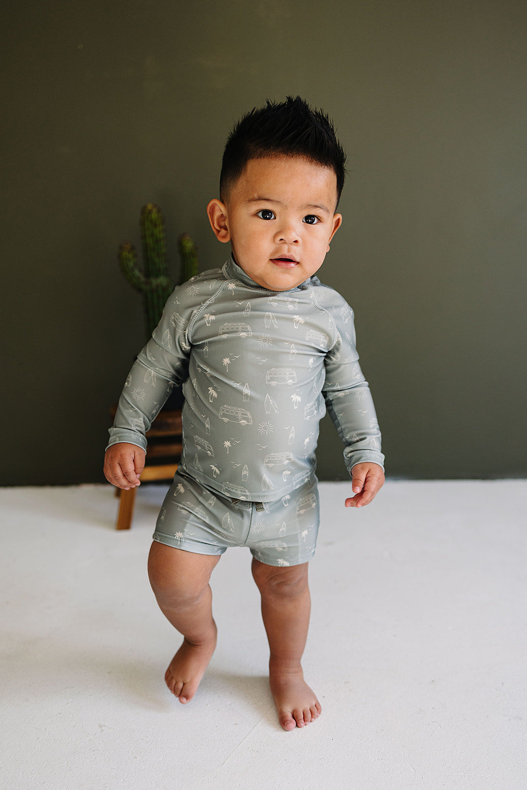 Surfer Long Sleeve Swim Set Mebie Baby