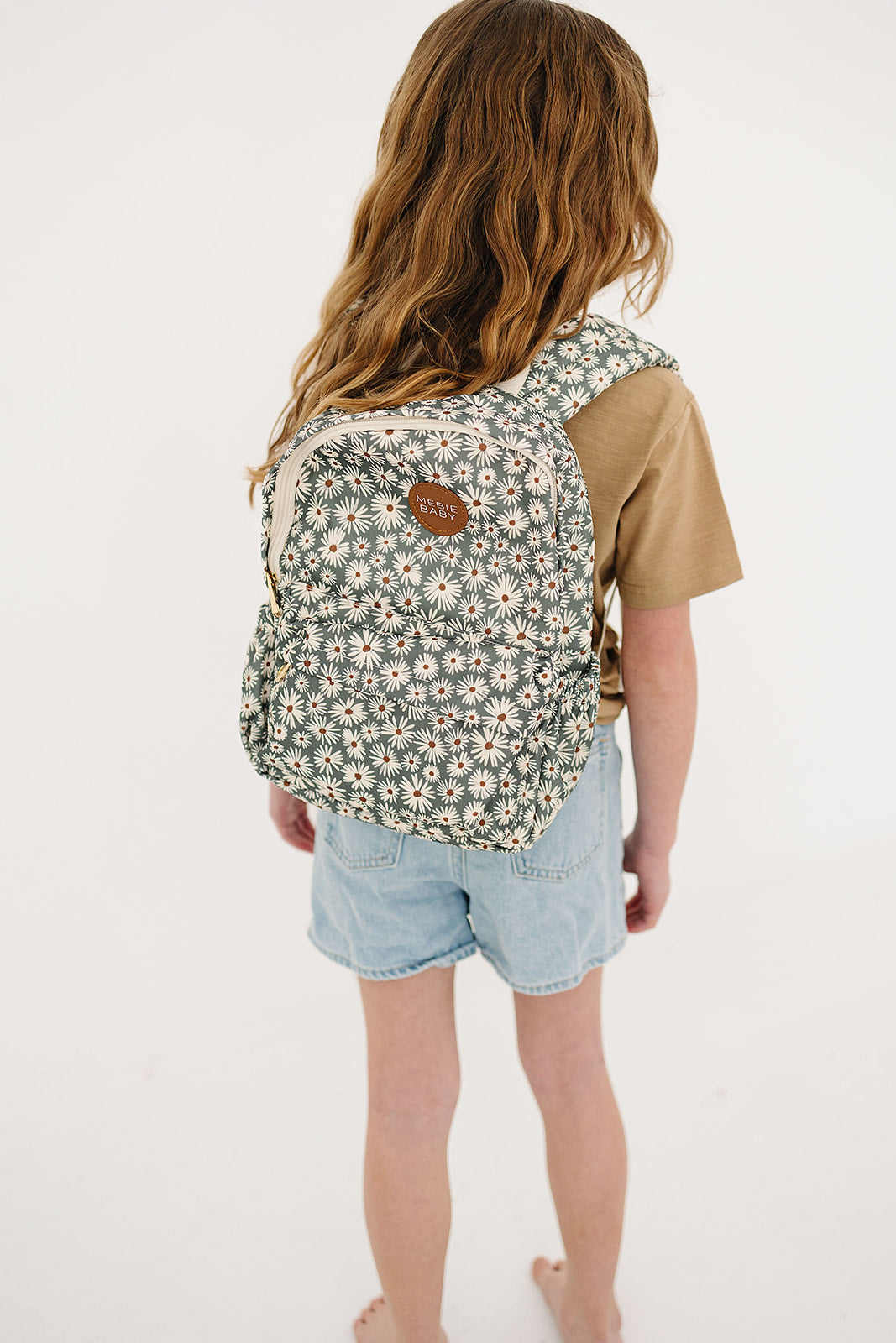Green Daisy Mini Backpack  Mebie Baby