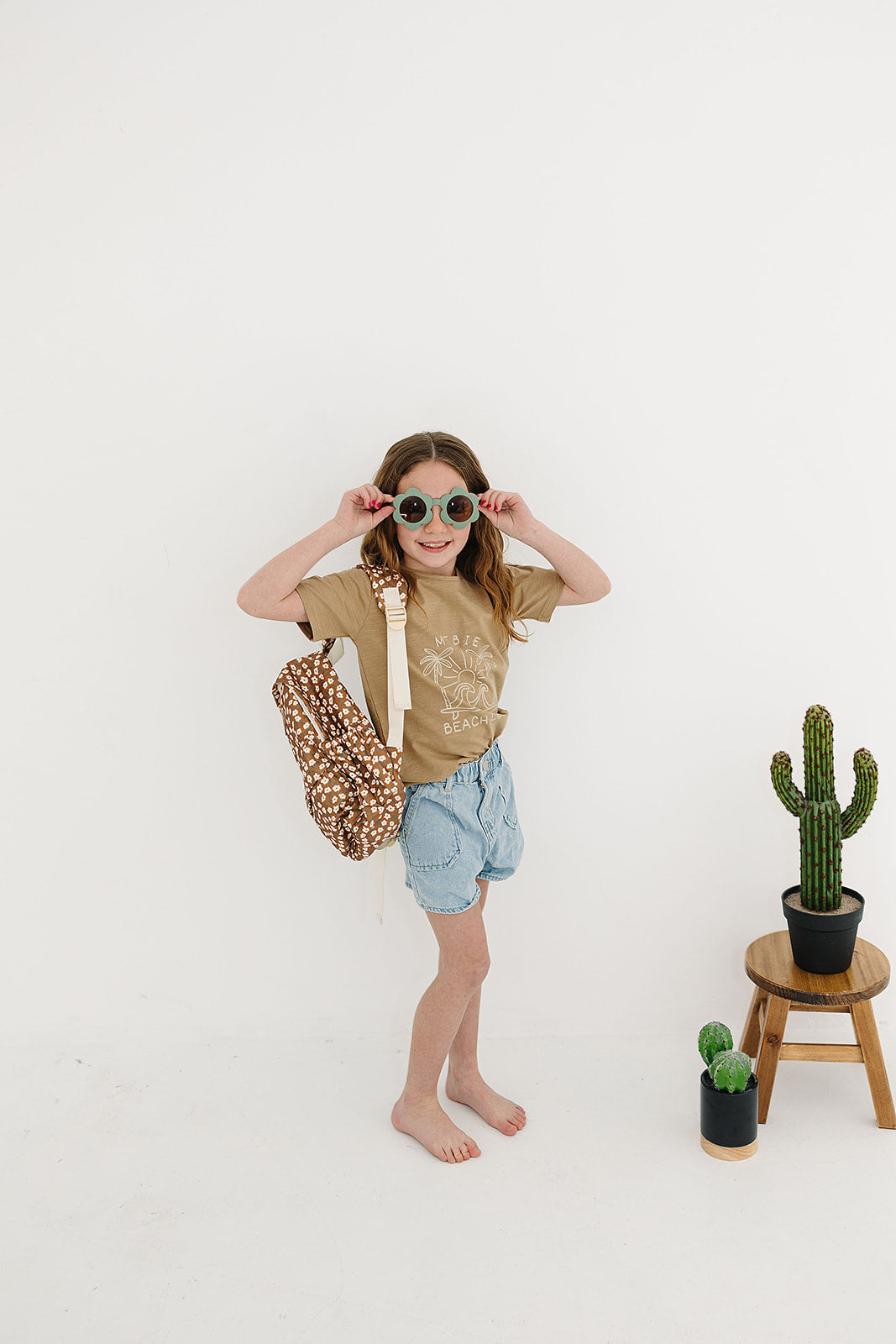 Mustard Floral Mini Backpack  Mebie Baby