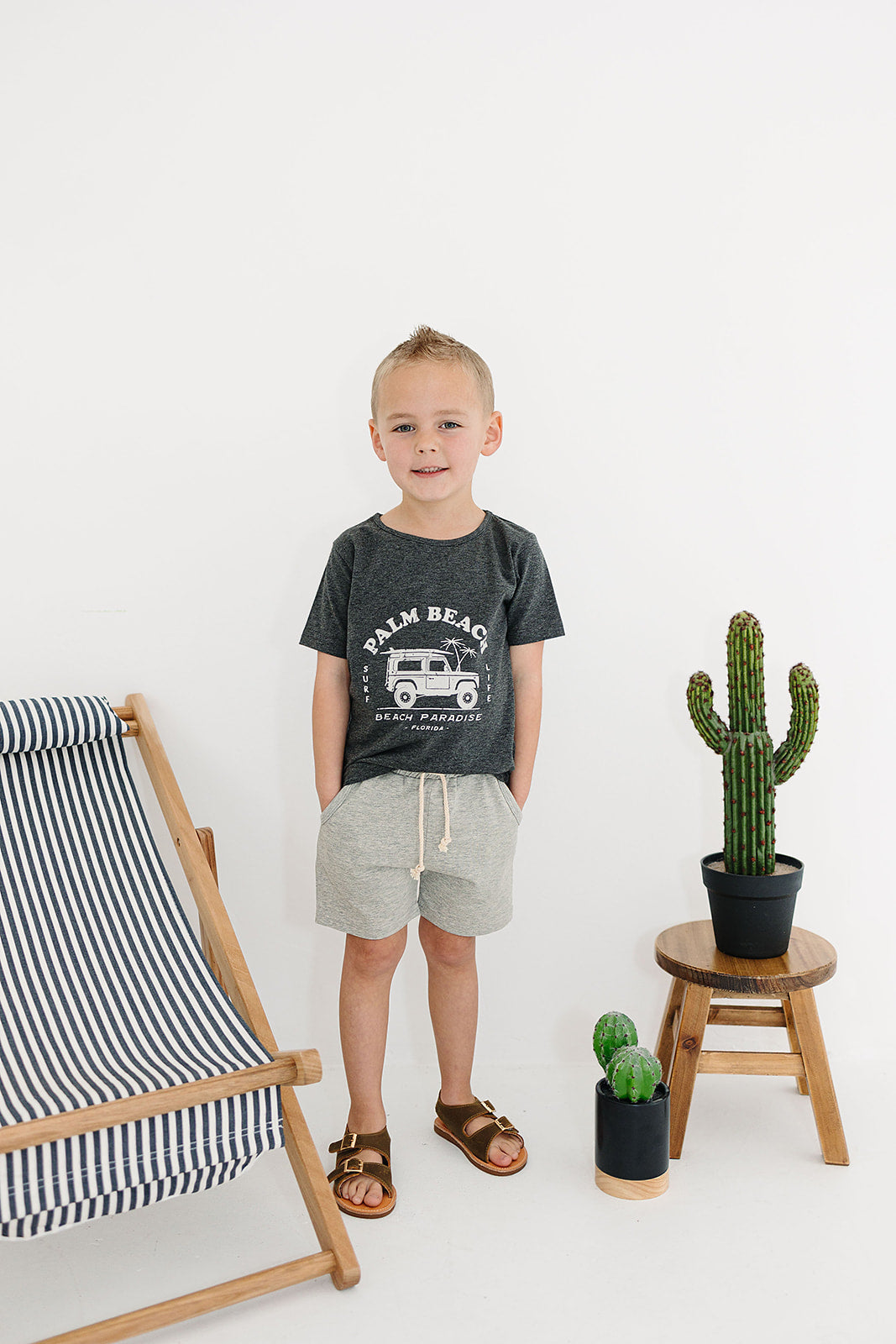 Heather Grey Pocket Cotton Shorts Mebie Baby