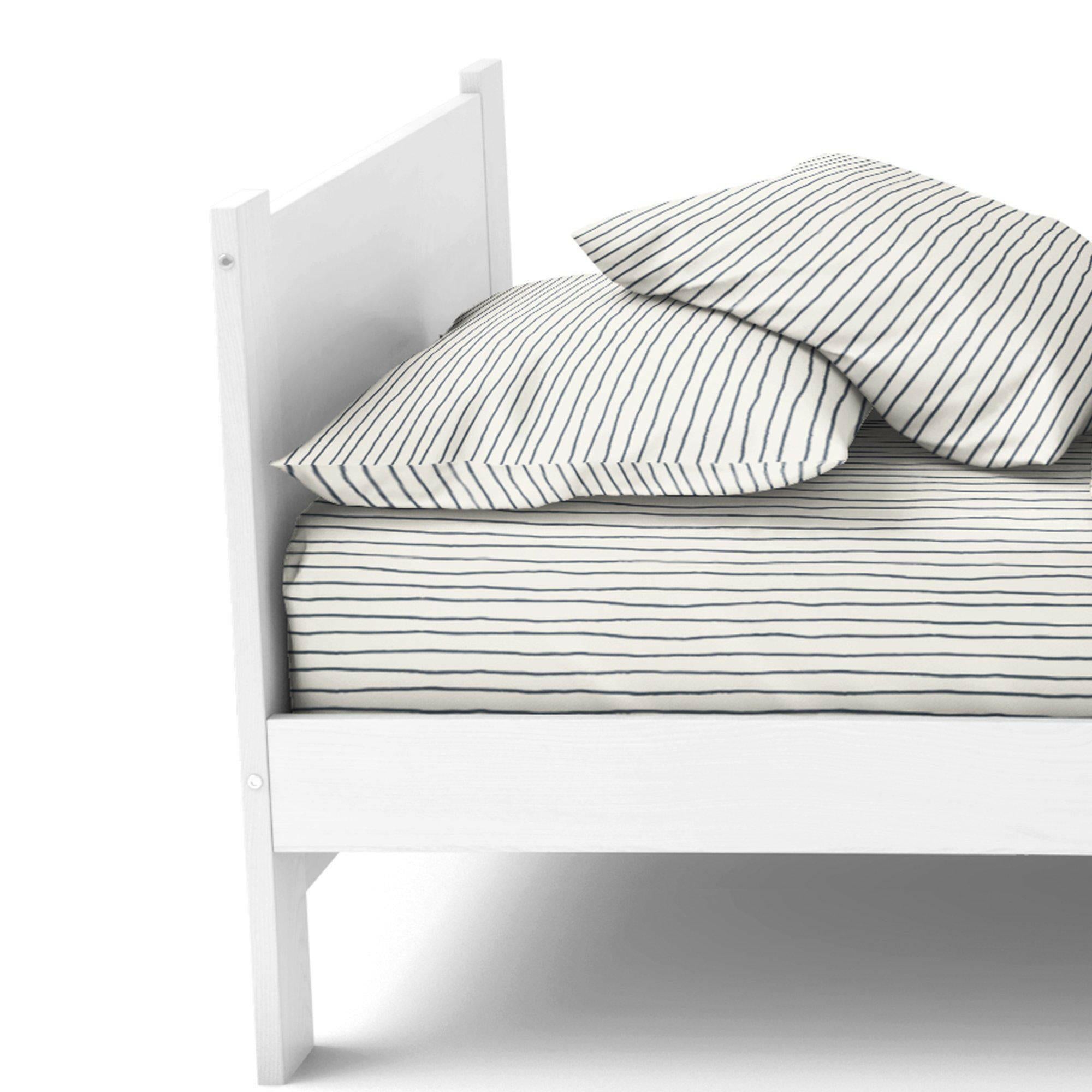 Organic Cotton Sheet Set - Cobi Blue Stripes Sheet Set Makemake Organics