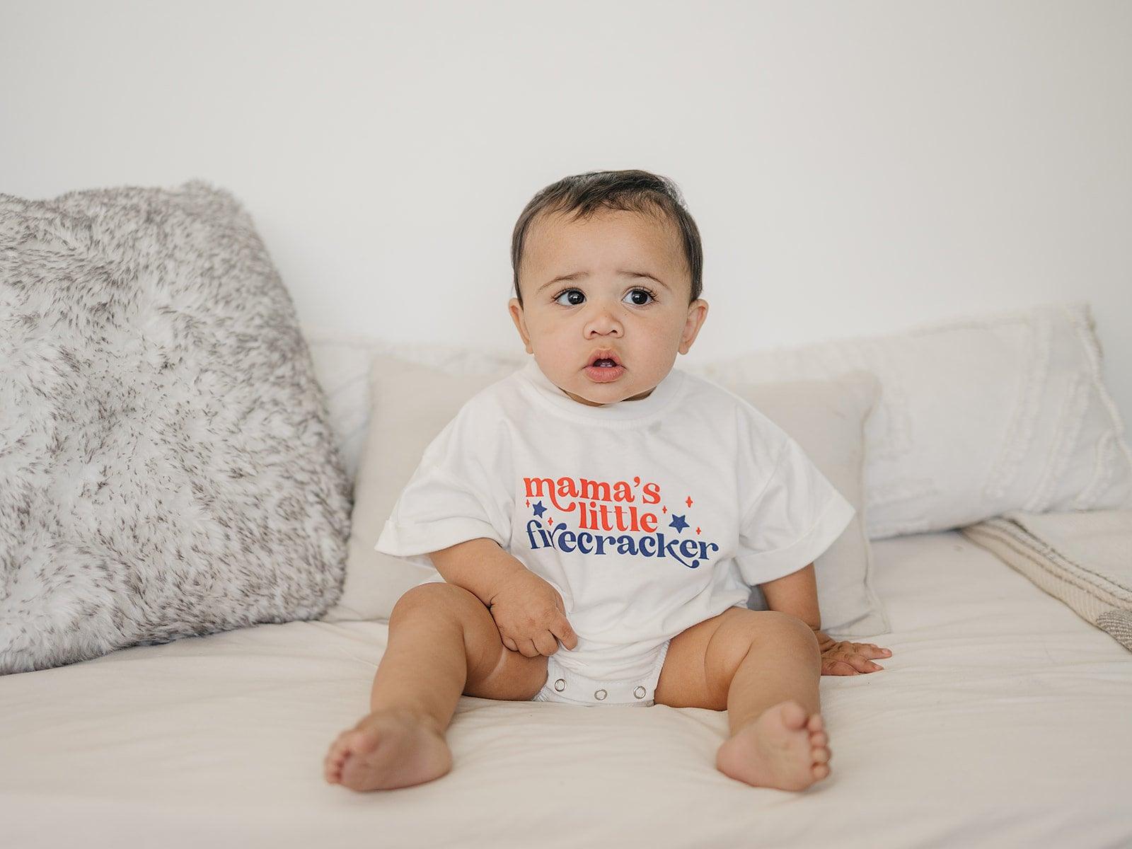 Mama's Little Firecracker T-Shirt Romper