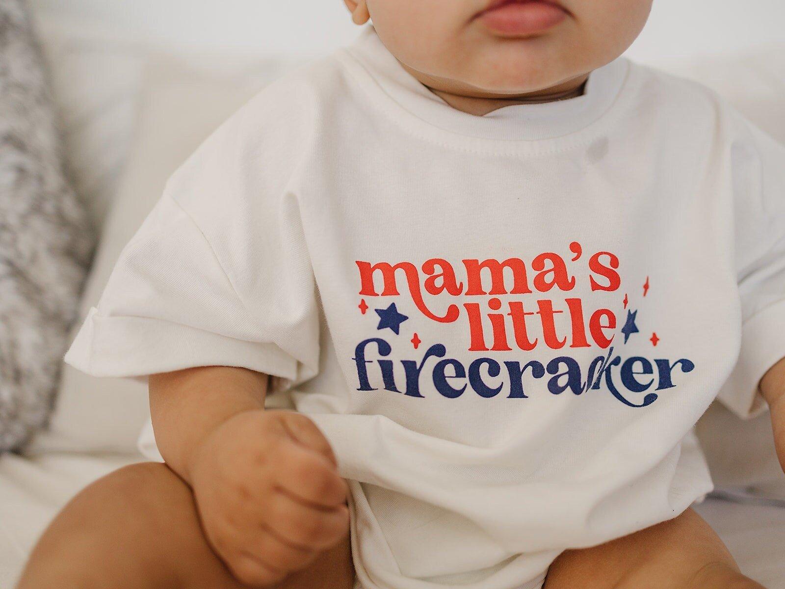 Mama's Little Firecracker T-Shirt Romper