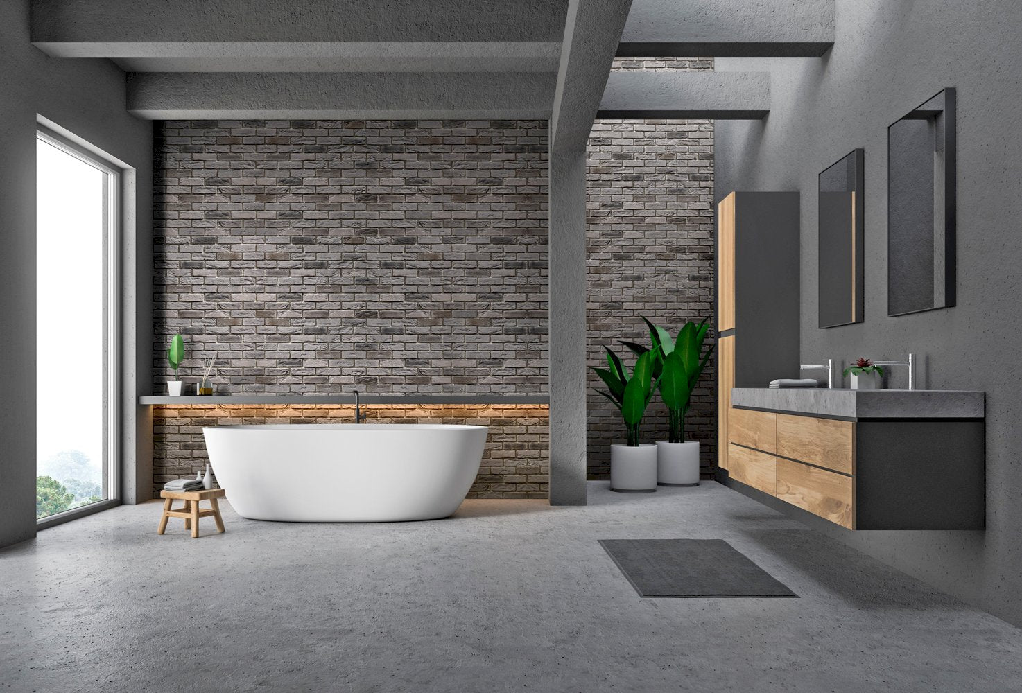 Loft Smoke Manufactured Stone Handmade Brick Veneer - Livfloors Collection