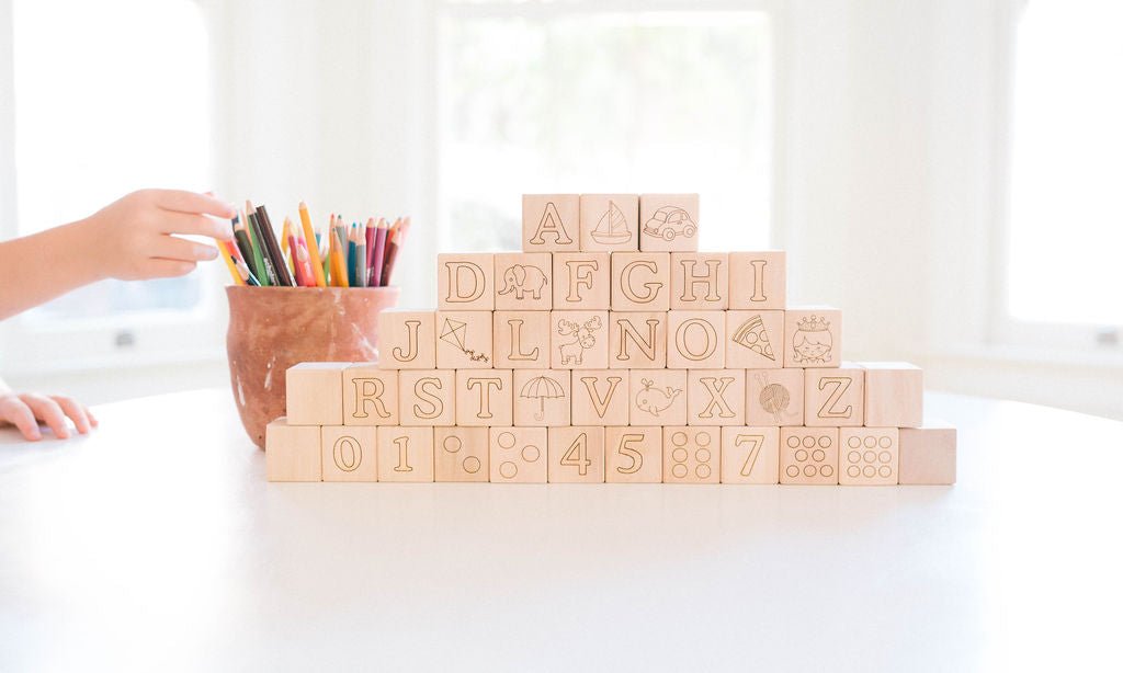Maple ABC Block Set Blocks Bannor Toys