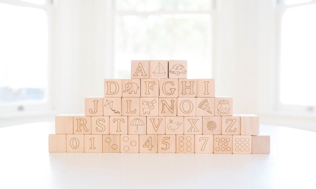 Maple ABC Block Set Blocks Bannor Toys