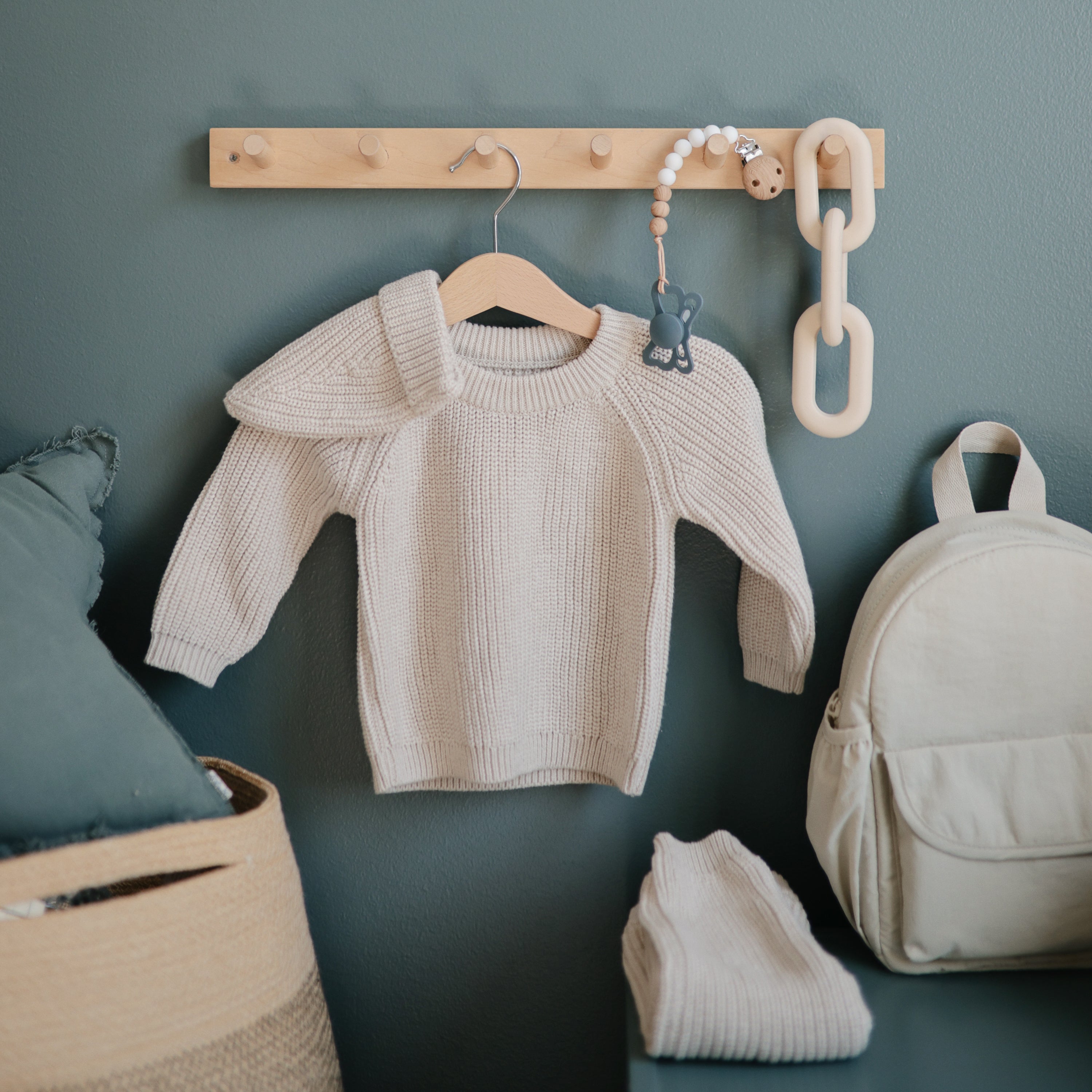 Silicone Pacifier Clip | Eva Pacifier Clip Mushie