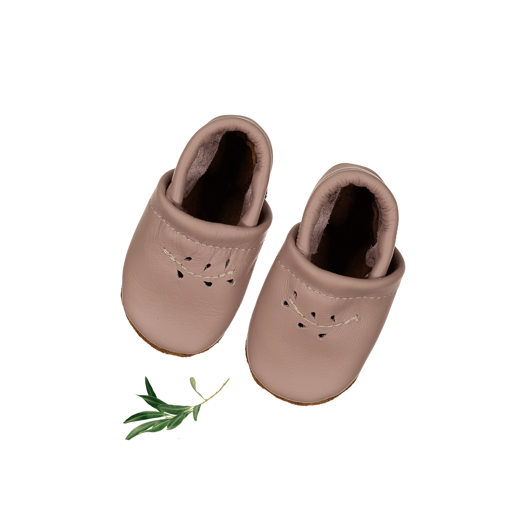The Leather Mocc - Mauve Shoes Lovely Littles