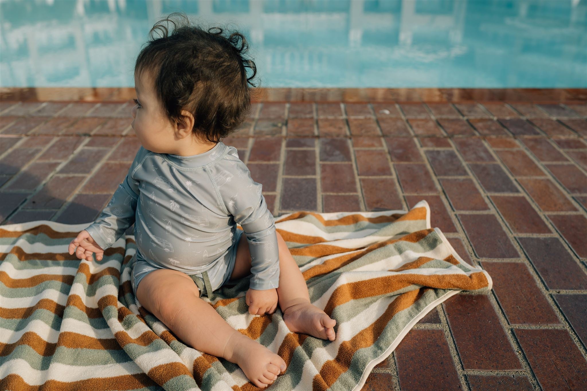 Surfer Long Sleeve Swim Set Mebie Baby