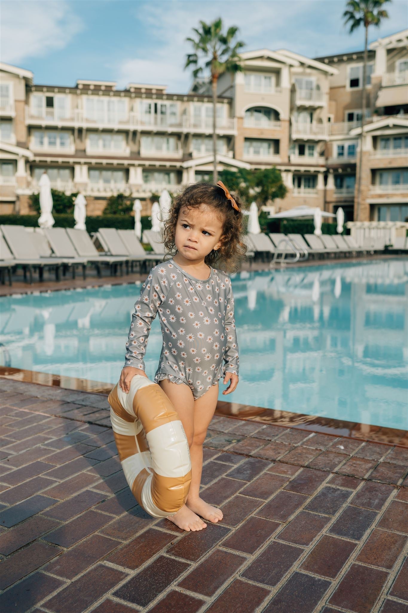 Light Green Daisy Long Sleeve One Piece Mebie Baby