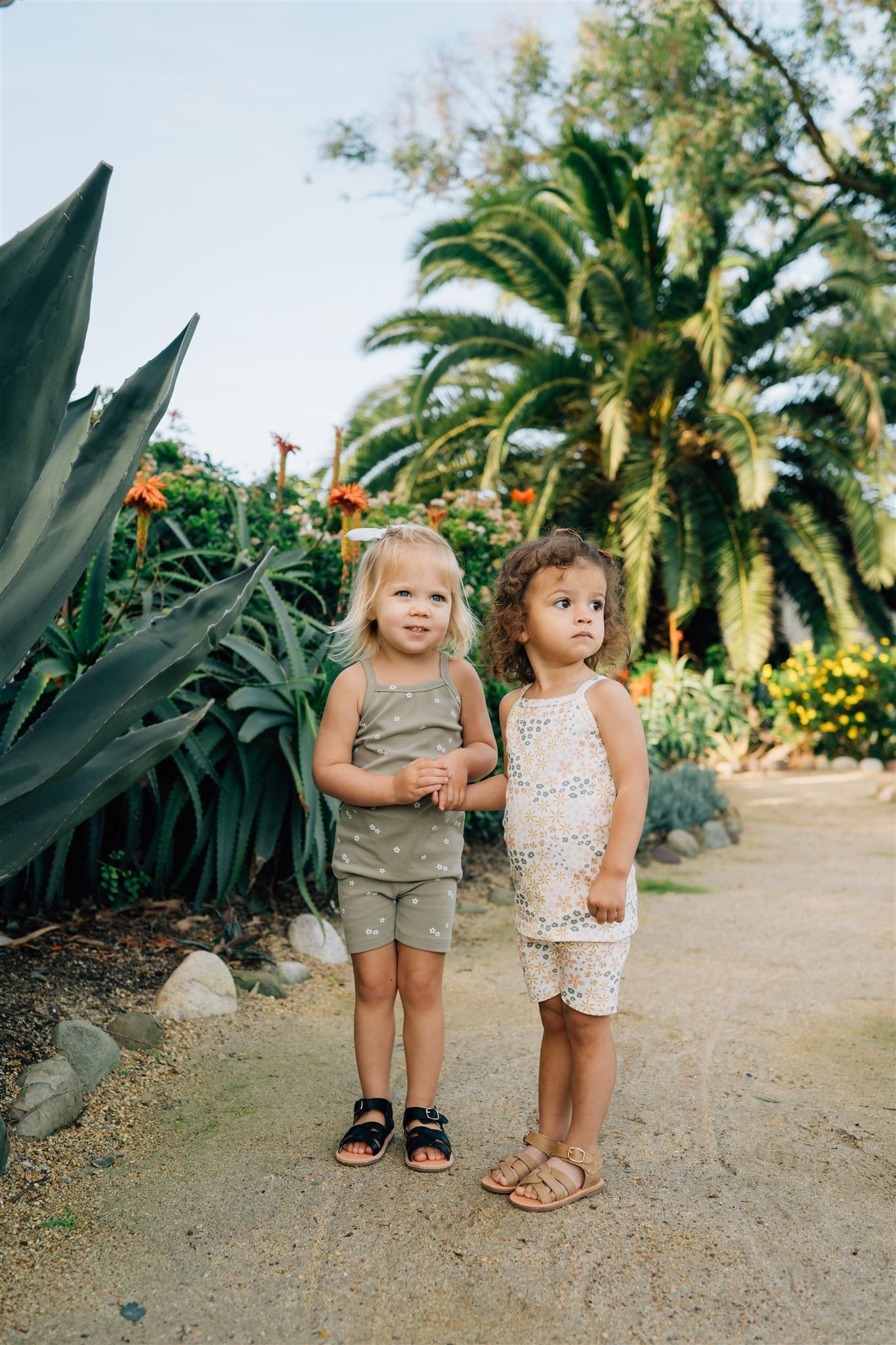 Spring Floral Tank + Biker Short Set Mebie Baby